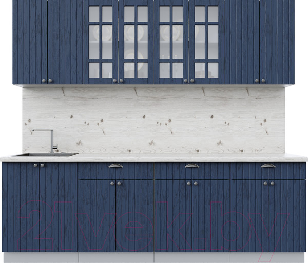 Изображение товара Кухонный гарнитур Интерлиния Берес 2.4А (дуб королевский/бискайская сосна)