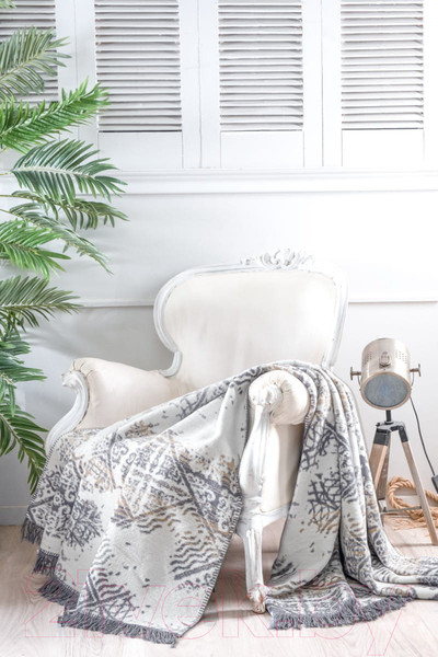 Изображение товара Плед Arya Sandy / 8680943220554 (200x220, синий/серый)