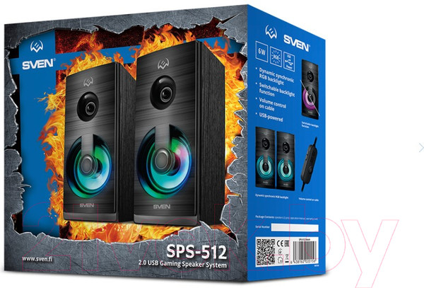 Изображение товара Мультимедиа акустика Sven SPS-512 (черный)