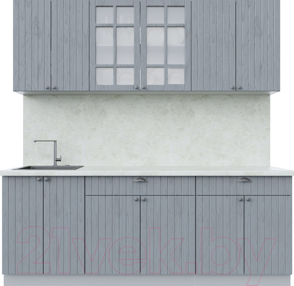 Изображение товара Кухонный гарнитур Интерлиния Берес 2.1А (дуб серый/опал светлый)