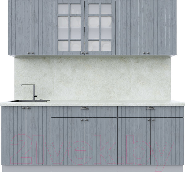 Изображение товара Кухонный гарнитур Интерлиния Берес 2.2А (дуб серый/опал светлый)