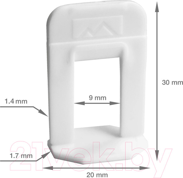 Изображение товара Клипсы для выравнивания плитки TLS-Profi 1.4мм / TLS52020 (500шт)