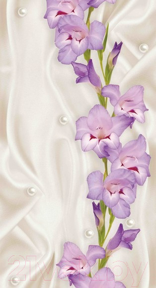 Изображение товара Панель ПВХ STELLA Premium Шелк Жемчужный Узор 620 (2700x250x9мм)