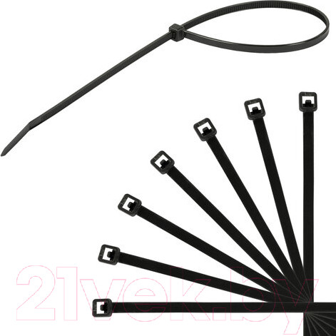 Изображение товара Стяжка для кабеля Sonnen Power Lock / 607917 (100шт, черный)