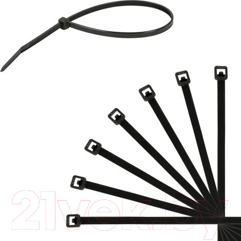 Изображение товара Стяжка для кабеля Sonnen 607924 (150шт, черный)