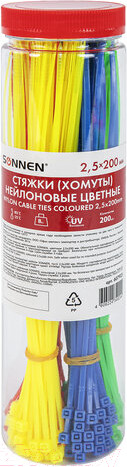Изображение товара Стяжка для кабеля Sonnen 607925 (200шт)