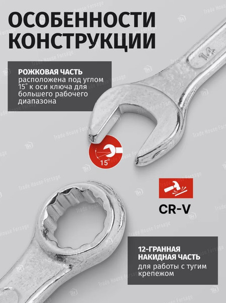 Изображение товара Набор ключей ForceKraft FK-5161MP (51486)