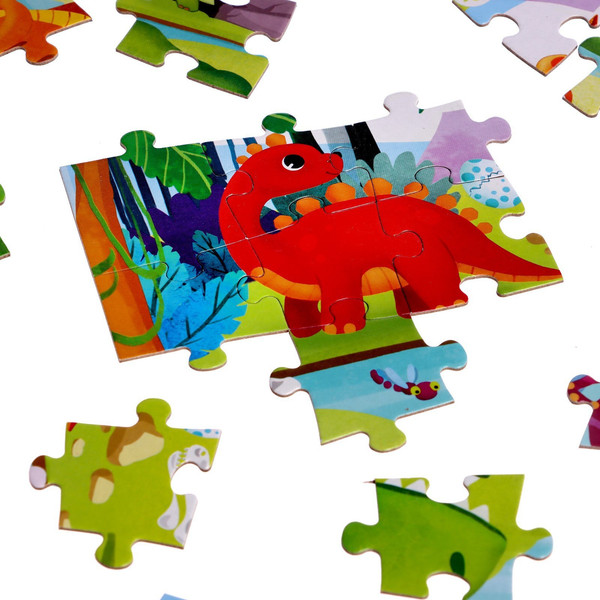 Изображение товара Пазл Puzzle Time Динозаврики / 7149465 (63эл)