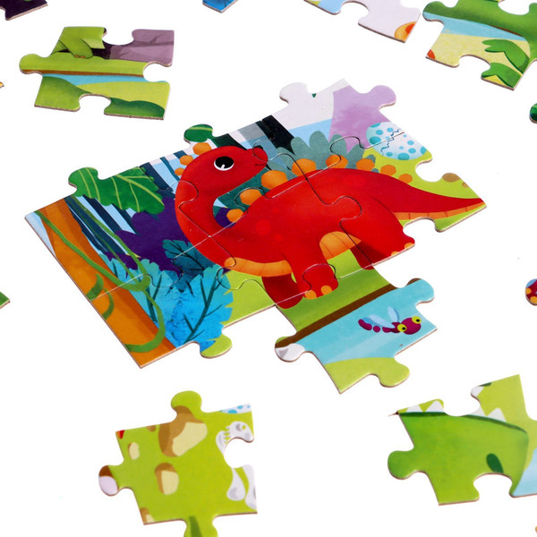 Изображение товара Пазл Puzzle Time Динозаврики / 7149465 (63эл)