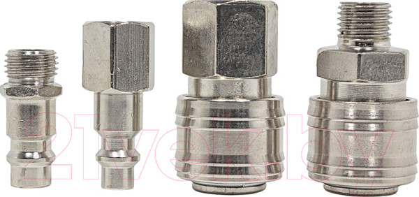 Изображение товара Набор штуцеров пневматических ForceKraft 1/4" FK-SE14-4
