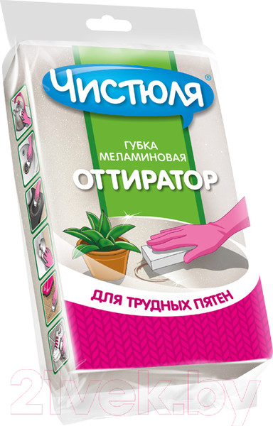 Изображение товара Губка хозяйственная Чистюля Меламиновая Оттиратор