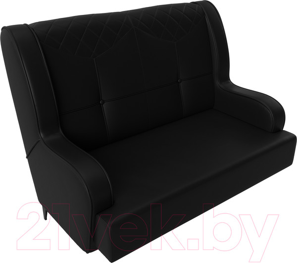 Изображение товара Диван Лига Диванов Неаполь 2-х местный (экокожа черный)