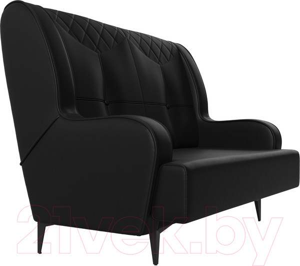 Изображение товара Диван Лига Диванов Неаполь 2-х местный (экокожа черный)