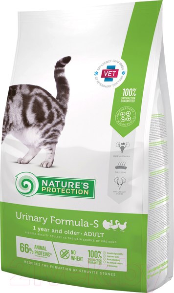 Изображение товара Сухой корм для кошек Nature's Protection Urinary Formula-S Poultry / NPS45770 (2кг)