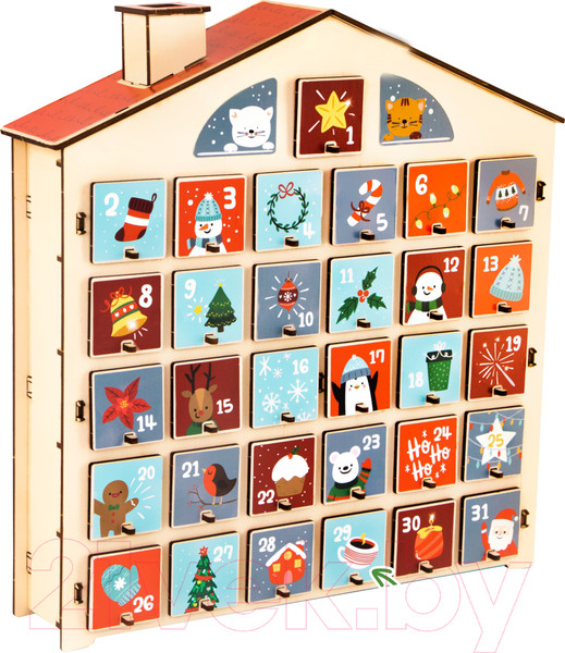 Изображение товара Адвент-календарь Woody Дом с наклейками на 31 день / 05650