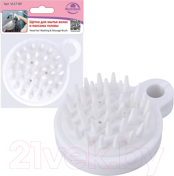Изображение товара Массажная щетка для головы Мультидом VL17-89