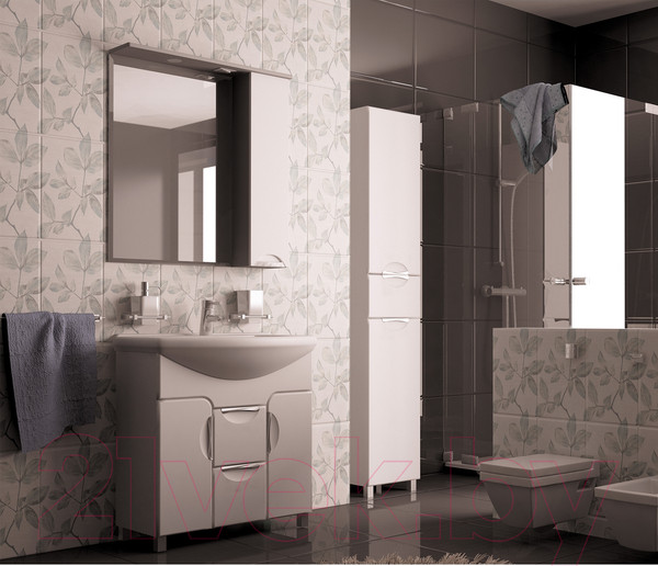 Изображение товара Шкаф-пенал для ванной Mixline Кассиопея 35 R 518676