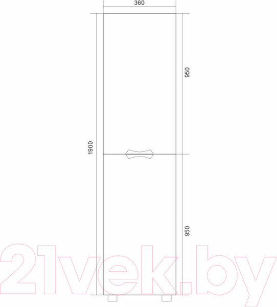 Изображение товара Шкаф-пенал для ванной Mixline Этьен 36 539098