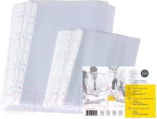 Изображение товара Файл-вкладыш Inter Folia 35мкм / 204351 (50шт)