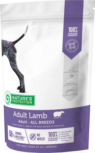 Изображение товара Сухой корм для собак Nature's Protection Adult Lamb All Breeds / NPS45748 (500г)