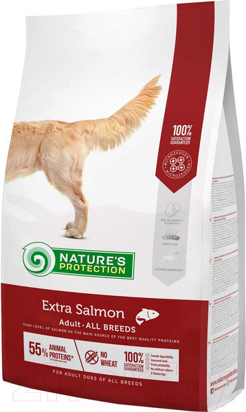 Изображение товара Сухой корм для собак Nature's Protection Extra Salmon Adult All Breeds / NPS45751 (2кг)