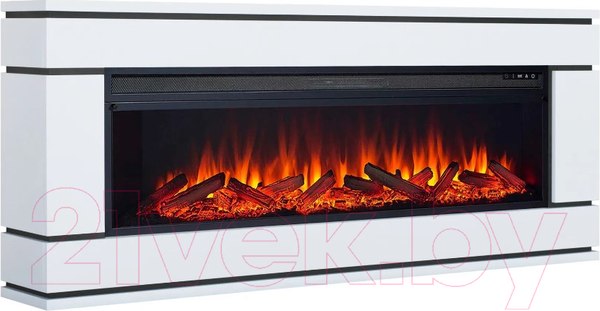 Изображение товара Каминокомплект Смолком Valerie V60 + Vision 60 LOG LED (бьянко белый)