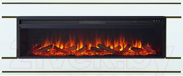 Изображение товара Каминокомплект Смолком Valerie V60 + Vision 60 LOG LED (бьянко белый)