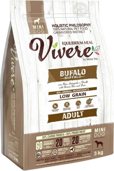 Изображение товара Сухой корм для собак Vivere Mini Adult Buffalo (3кг)
