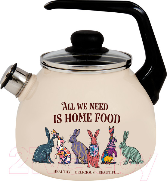 Изображение товара Чайник со свистком Appetite Зайцы 4с209я