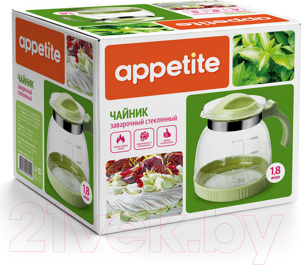 Изображение товара Заварочный чайник Appetite F8180 (зеленый)