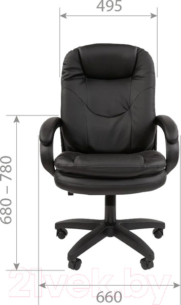 Изображение товара Кресло офисное Chairman 668LT N (черный пластик/экопремиум коричневый)