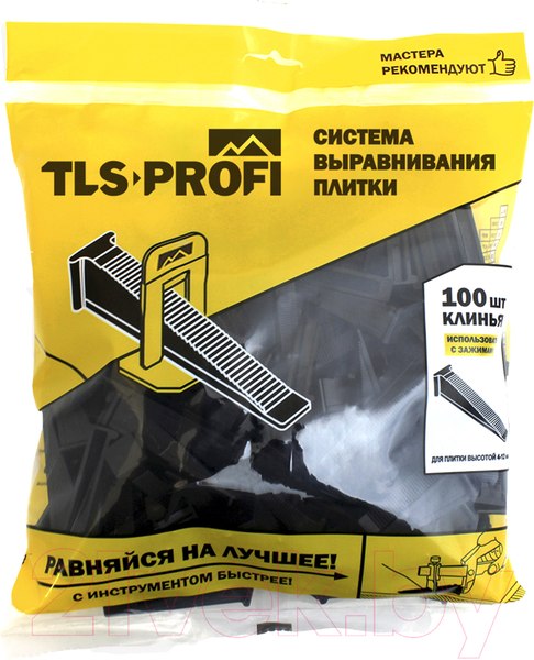 Клинья для выравнивания плитки TLS-Profi TLSZA072022 (100шт)