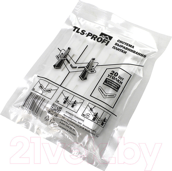 Изображение товара Уголки для системы выравнивания плитки TLS-Profi TLSA42020 (20шт)