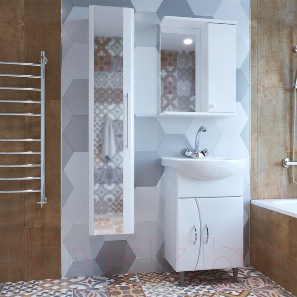 Изображение товара Шкаф с зеркалом для ванной Mixline Норд 55 R 528386