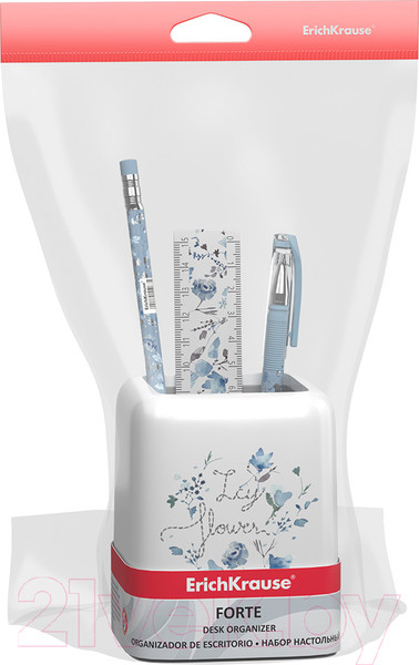 Изображение товара Настольный набор Erich Krause Forte Frozen Beauty / 55432 (белый/серый)