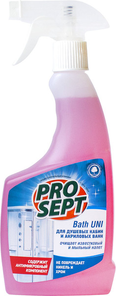 Изображение товара Чистящее средство для ванной комнаты Prosept Bath Uni Концентрат с антимикробным эффектом (500мл)