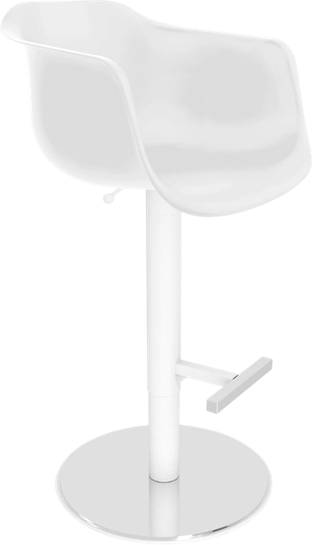Изображение товара Стул барный Sheffilton SHT-ST31/S128 (белый/хром/белый муар)