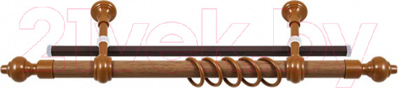 Изображение товара Карниз для штор LEGRAND Кантри + У-шина 1.4 / 48066146 (орех золотой)