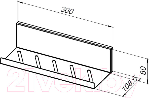 Изображение товара Полка для ванной Aquanet Магнум / 302224
