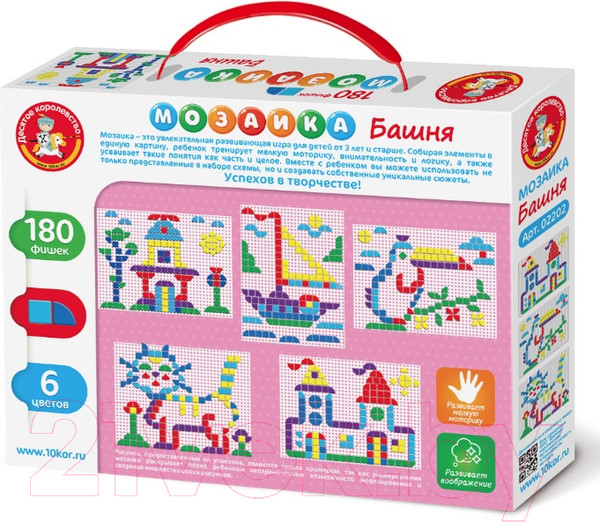 Изображение товара Развивающая игра Десятое королевство Мозаика Башня / 02202