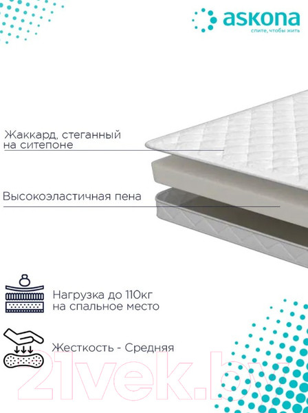 Изображение товара Матрас Askona Trend Mini 180x200