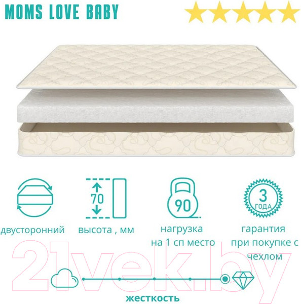 Изображение товара Матрас в кроватку Askona Mom's Love Baby 60x120