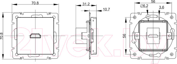 Изображение товара Розетка IEK Brite BR-H10-K02 (черный)