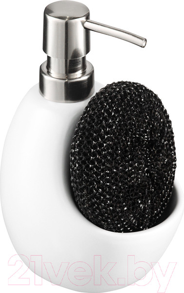 Изображение товара Дозатор моющего средства с губкой Smart Solutions Lystad / WNM-SS-DSPLYS-CR-WH (белый)