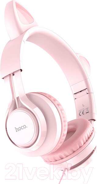 Изображение товара Наушники детские Hoco W36 (розовый)
