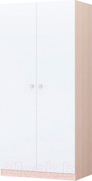 Изображение товара Шкаф Polini Kids Двухсекционный / 0001230.161 (дуб пастельный/белый)