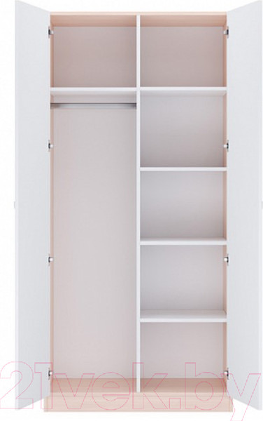 Изображение товара Шкаф Polini Kids Двухсекционный / 0001230.161 (дуб пастельный/белый)