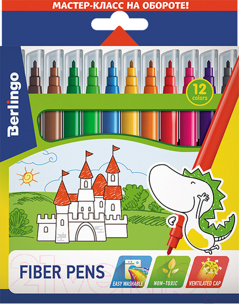 Изображение товара Фломастеры Berlingo Замки / WP00212 (12цв)