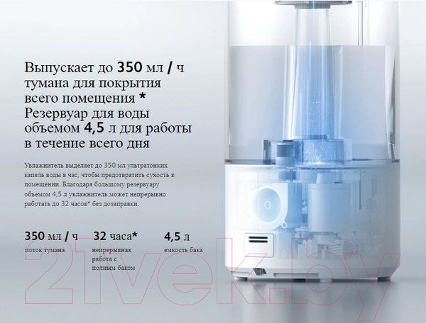 Изображение товара Ультразвуковой увлажнитель воздуха Xiaomi Smart Humidifier 2 MJJSQ05DY / BHR6026EU
