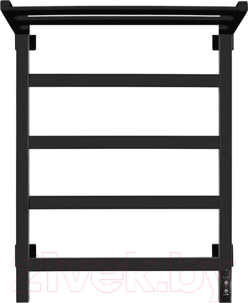 Изображение товара Полотенцесушитель электрический GRANULA Квадро 50x60 с полкой (терморегулятор, черный матовый)